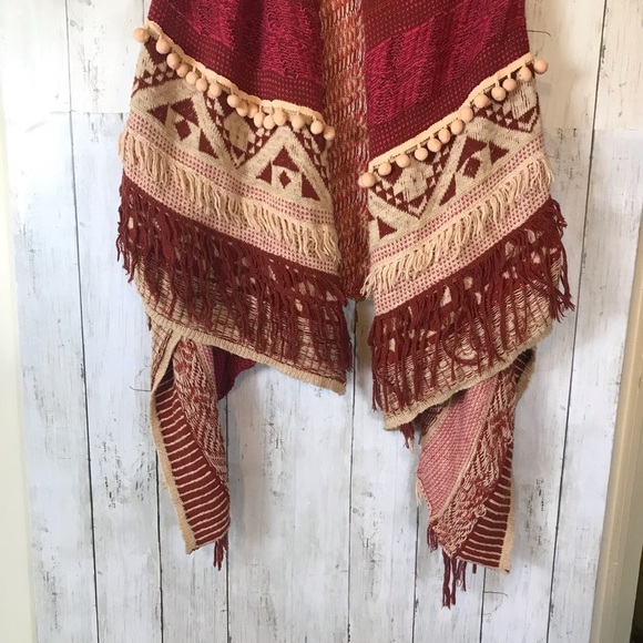 MOTH Anthropologie Durango Jacquard Boho Sweater Vest Size XS/S - Picture 7 of 16